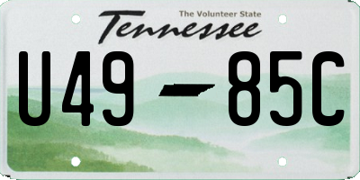 TN license plate U4985C