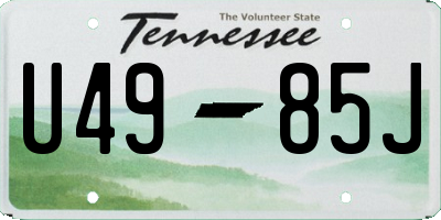 TN license plate U4985J