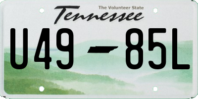 TN license plate U4985L