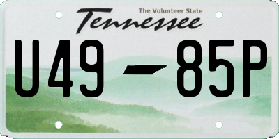 TN license plate U4985P