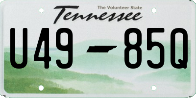 TN license plate U4985Q