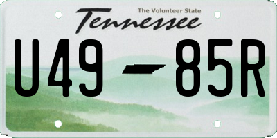 TN license plate U4985R