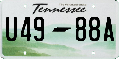 TN license plate U4988A