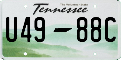 TN license plate U4988C