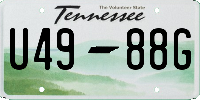 TN license plate U4988G