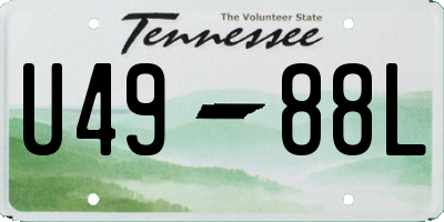 TN license plate U4988L