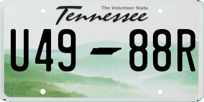 TN license plate U4988R