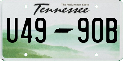 TN license plate U4990B