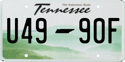 TN license plate U4990F