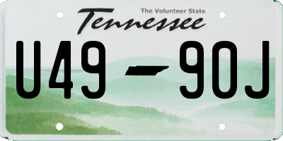 TN license plate U4990J