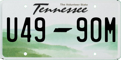 TN license plate U4990M