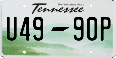 TN license plate U4990P