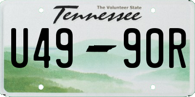 TN license plate U4990R