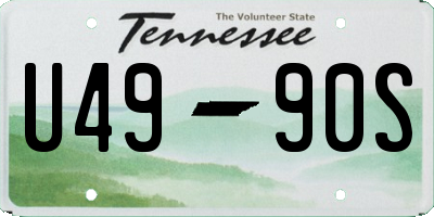TN license plate U4990S