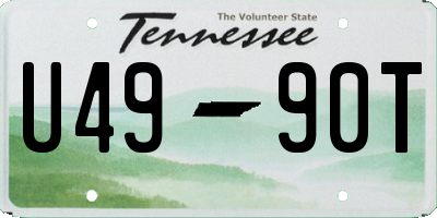 TN license plate U4990T