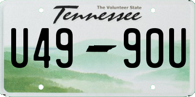 TN license plate U4990U
