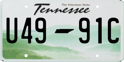 TN license plate U4991C