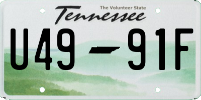 TN license plate U4991F