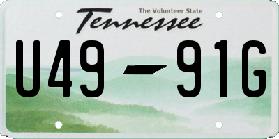 TN license plate U4991G