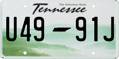 TN license plate U4991J