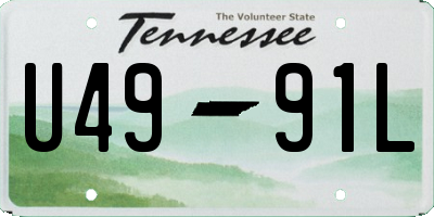TN license plate U4991L