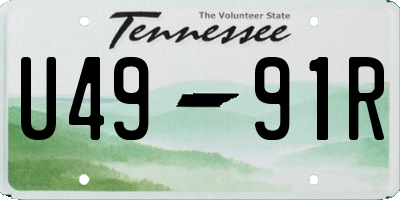 TN license plate U4991R