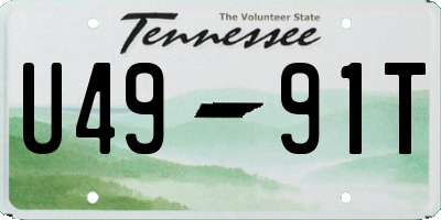 TN license plate U4991T