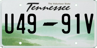 TN license plate U4991V