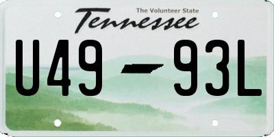 TN license plate U4993L