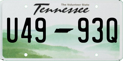 TN license plate U4993Q
