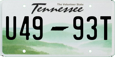 TN license plate U4993T