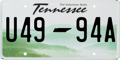 TN license plate U4994A
