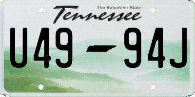 TN license plate U4994J