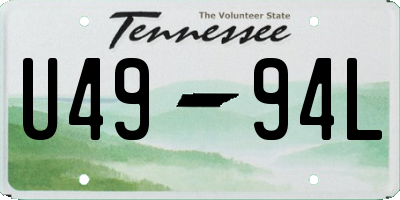 TN license plate U4994L