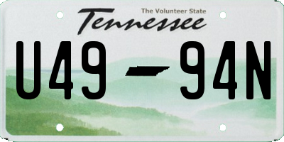TN license plate U4994N