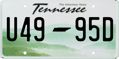 TN license plate U4995D
