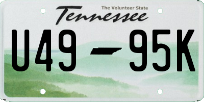 TN license plate U4995K