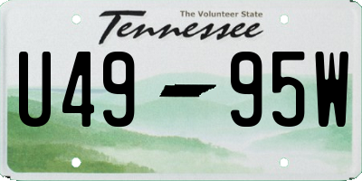 TN license plate U4995W