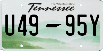 TN license plate U4995Y