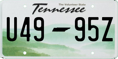TN license plate U4995Z