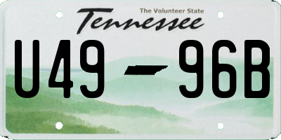 TN license plate U4996B