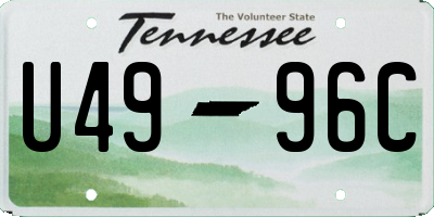 TN license plate U4996C