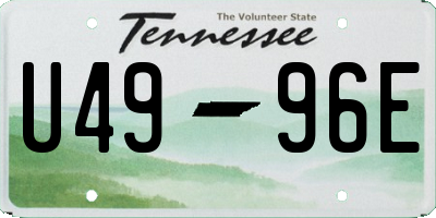 TN license plate U4996E