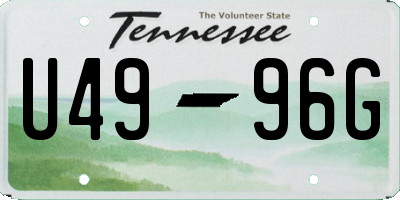 TN license plate U4996G