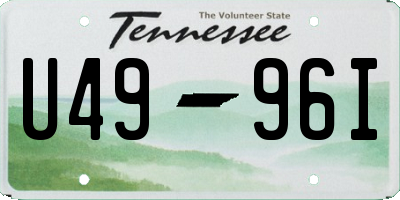 TN license plate U4996I