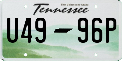 TN license plate U4996P