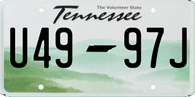 TN license plate U4997J