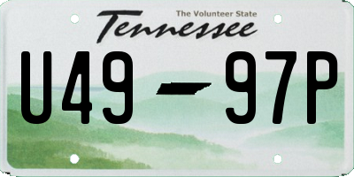 TN license plate U4997P