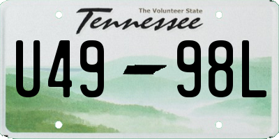 TN license plate U4998L