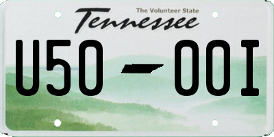 TN license plate U5000I